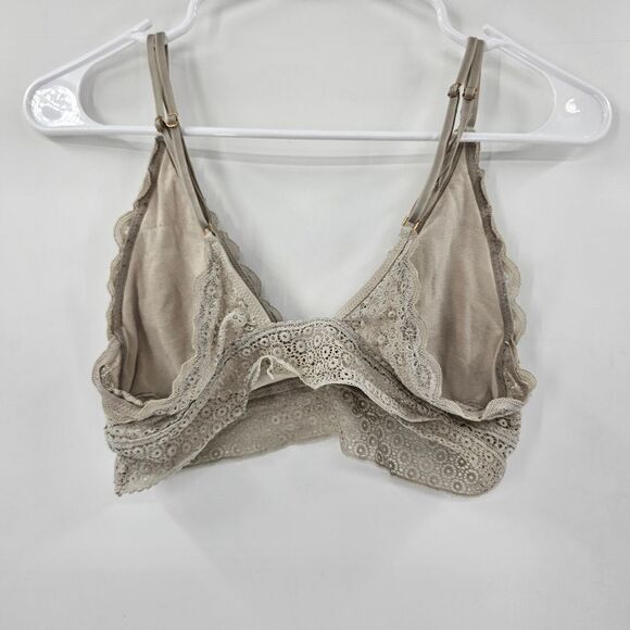 Aerie medium bralette bra gray floral lace - Picture 2 of 3